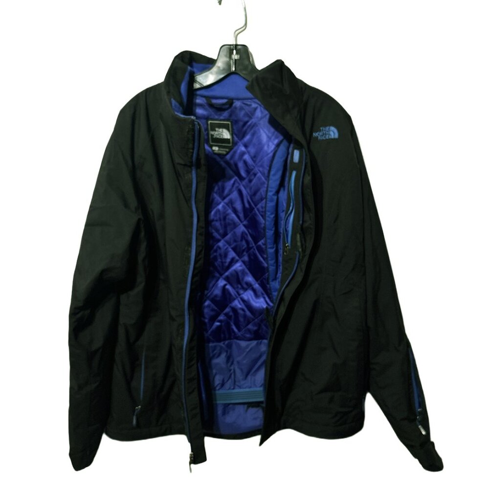 The North Face Women's Size L Ski Snowboard Jacket Black Blue Quilted Insulated